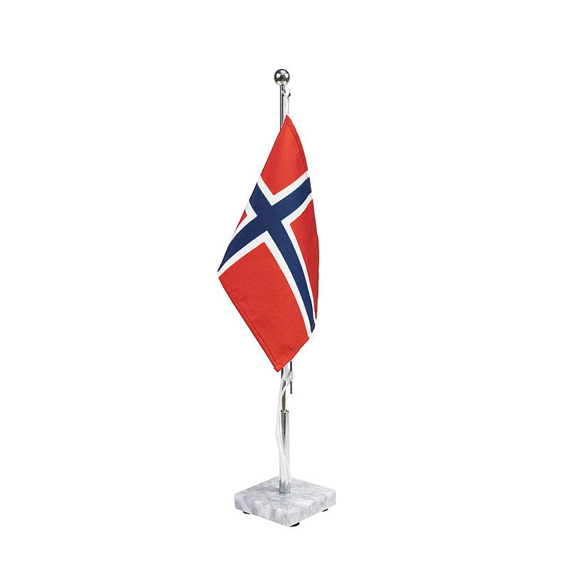 Drapeau de table Giform du 17 mai, 40 cm, couleur argent