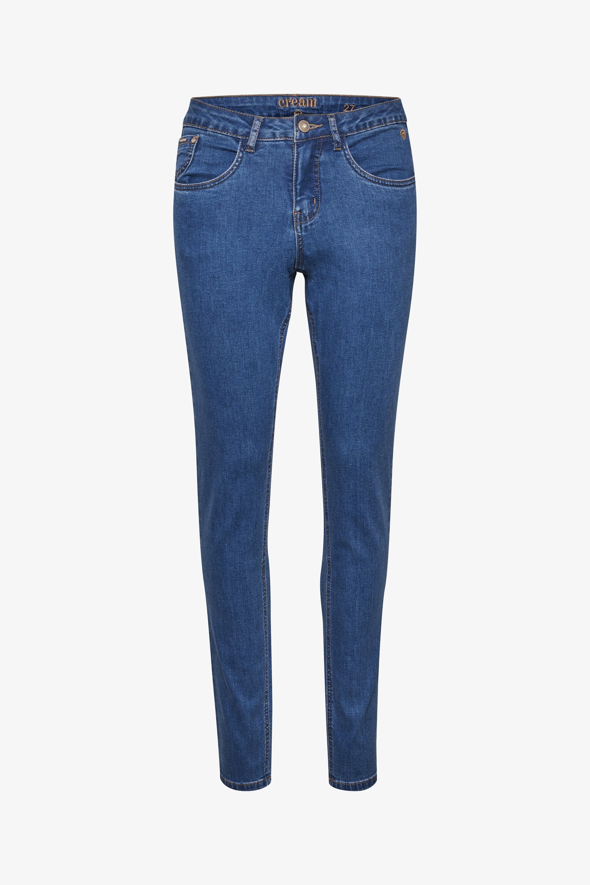 Jean slim CRLONE COCO couleur crème - denim bleu indigo
