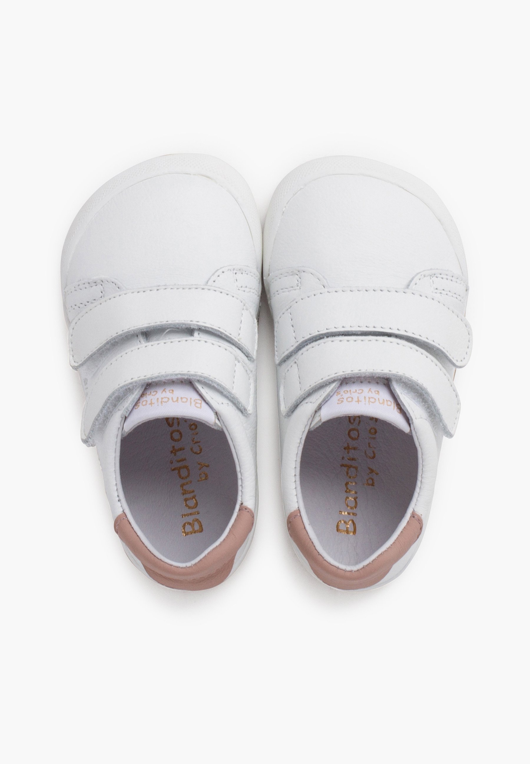 Pisamonas Babyschoentjes - blanco en rosa