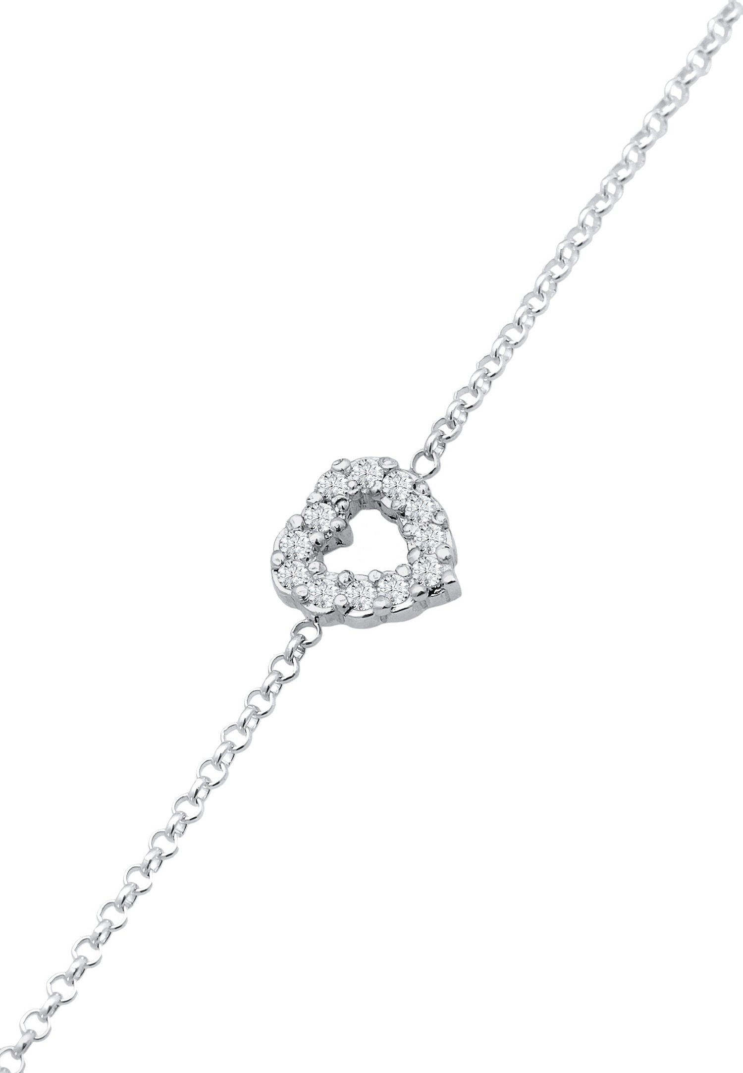 Elli DIAMONDS Femmes Pendentif Cœur Basique avec Diamants cultivés en laboratoire (1.8 ct) en argent sterling 925