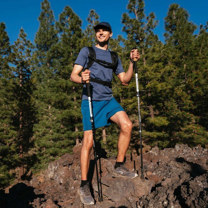 ATACAMA Baton de Randonnée Bâton De Marche Pliable Télescopique Fibre de Carbone Aluminium Homme Femme Enfant Batons De Rando