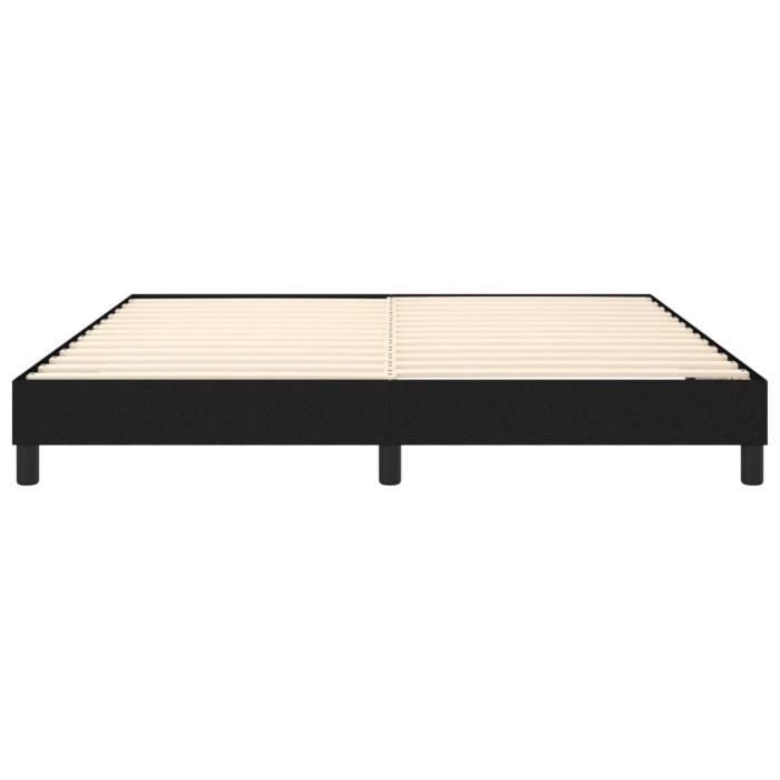 ZERODIS Spring Bed Base - Black 160x200 cm - Upholstered - Legs Included
