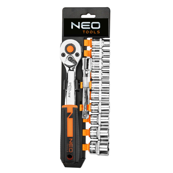 Klucze nasadowe 3/8” 12 szt. grzechotka NEO 10-020
