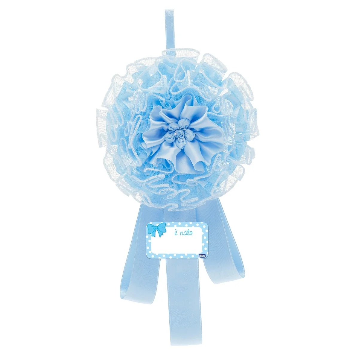 CHICCO Chicco Nœud pour nouveau-né en satin bleu et tulle