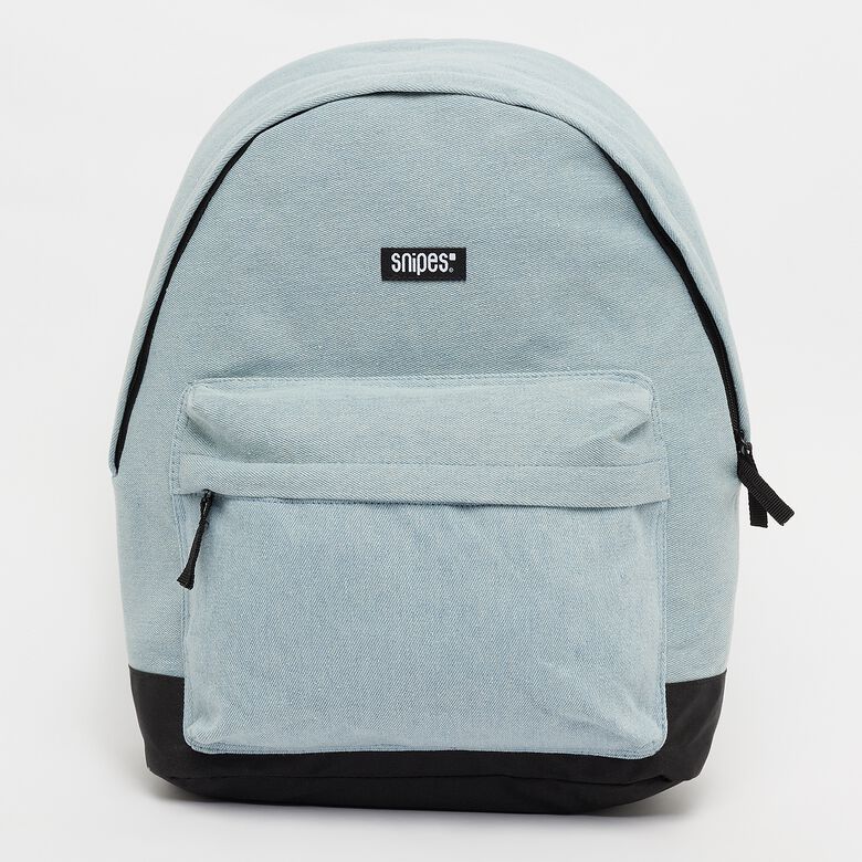 Rugzak van denim met geweven label en basic logo
