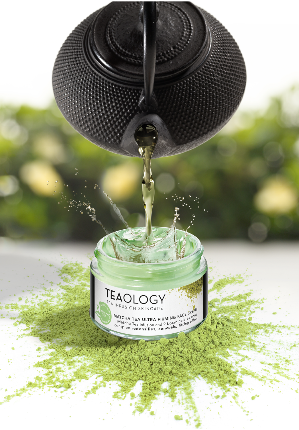 Teaology Straffungscreme auf Basis von hochreinem Matcha-Teeaufguss und einem Komplex aus 9 Pflanzen für Gesicht und Hals, 50 ml Matcha-Tee