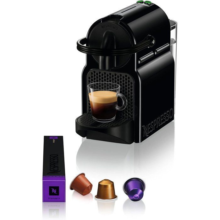 Cafetera de cápsulas Nespresso De'Longhi Inissa - EN80.B - Negra - Incluye 16 cápsulas Nespresso