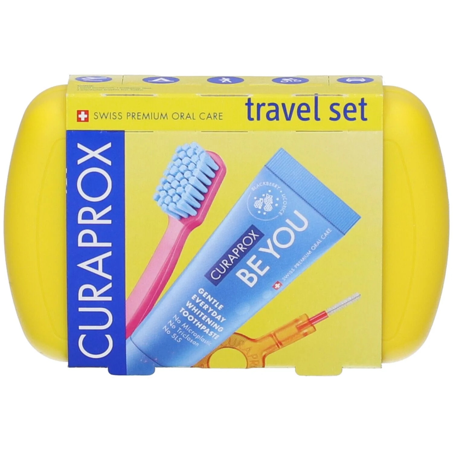 CURAPROX Curaprox Reiseset, gelbe Mundhygiene für unterwegs