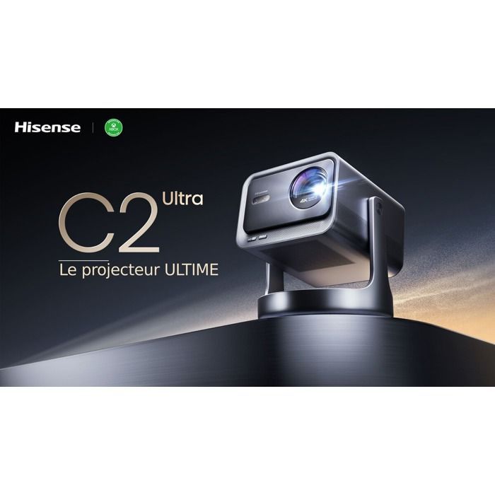 Mini proiettore - HISENSE - Trichroma C2 - Ultra HD 4K - 3000 Lumen - Wifi/Bluetooth