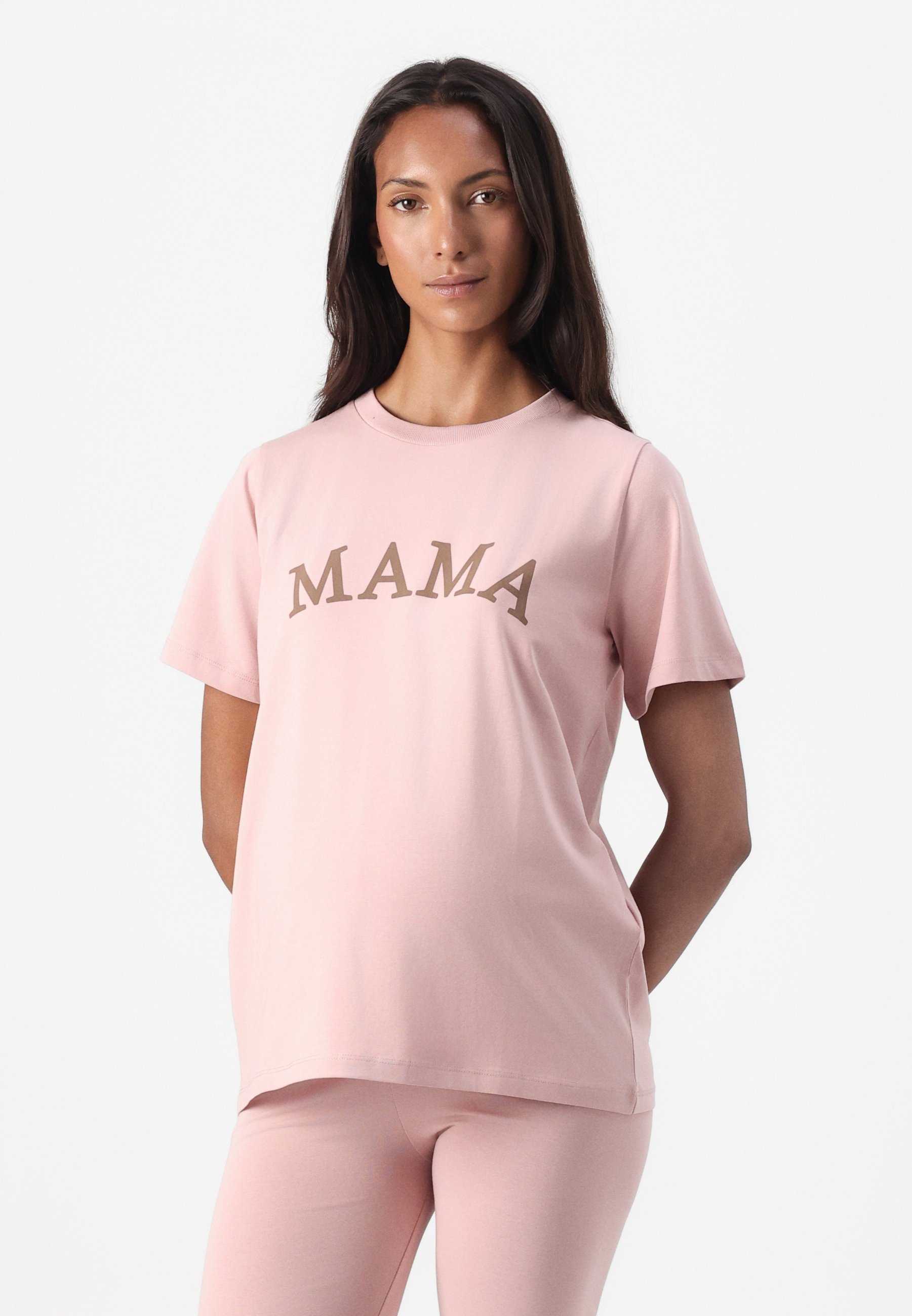 MAMALICIOUS MLKAJA STATEMENT LOUNGE SET - Leggings - Broek - lichtpaars/donker taupe