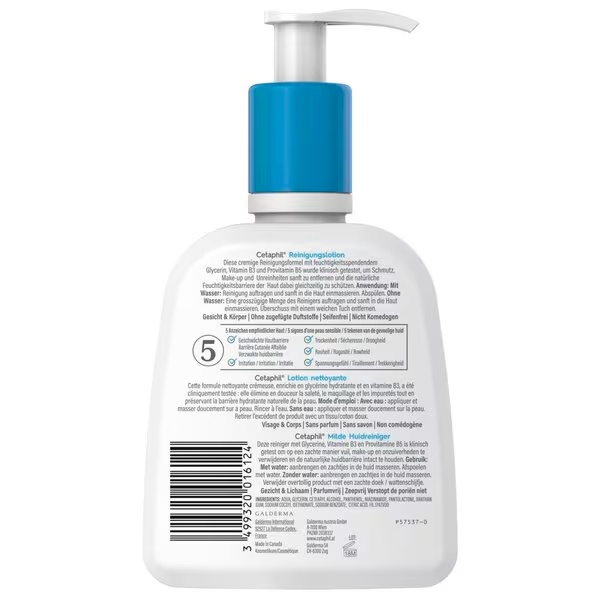 Cetaphil nežno čistilo za kožo<br>237 ml, za suho in občutljivo kožo
