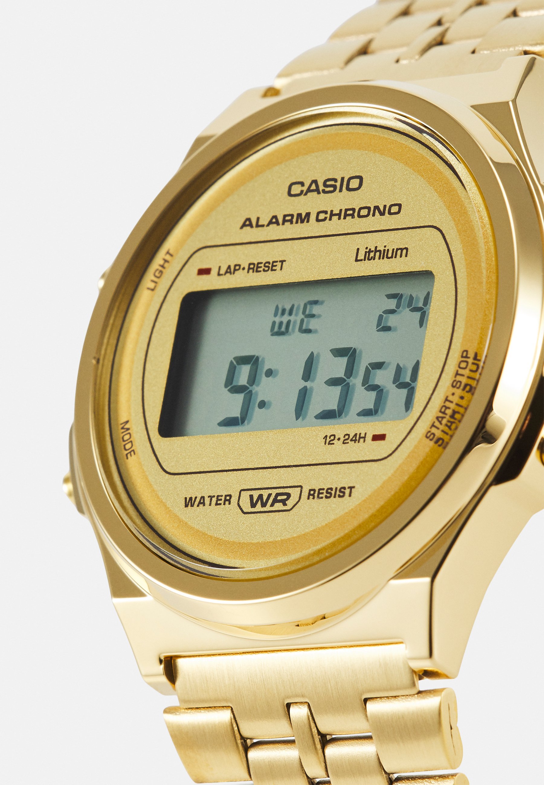 Casio Runde Unisex-Digitaluhr – goldfarben