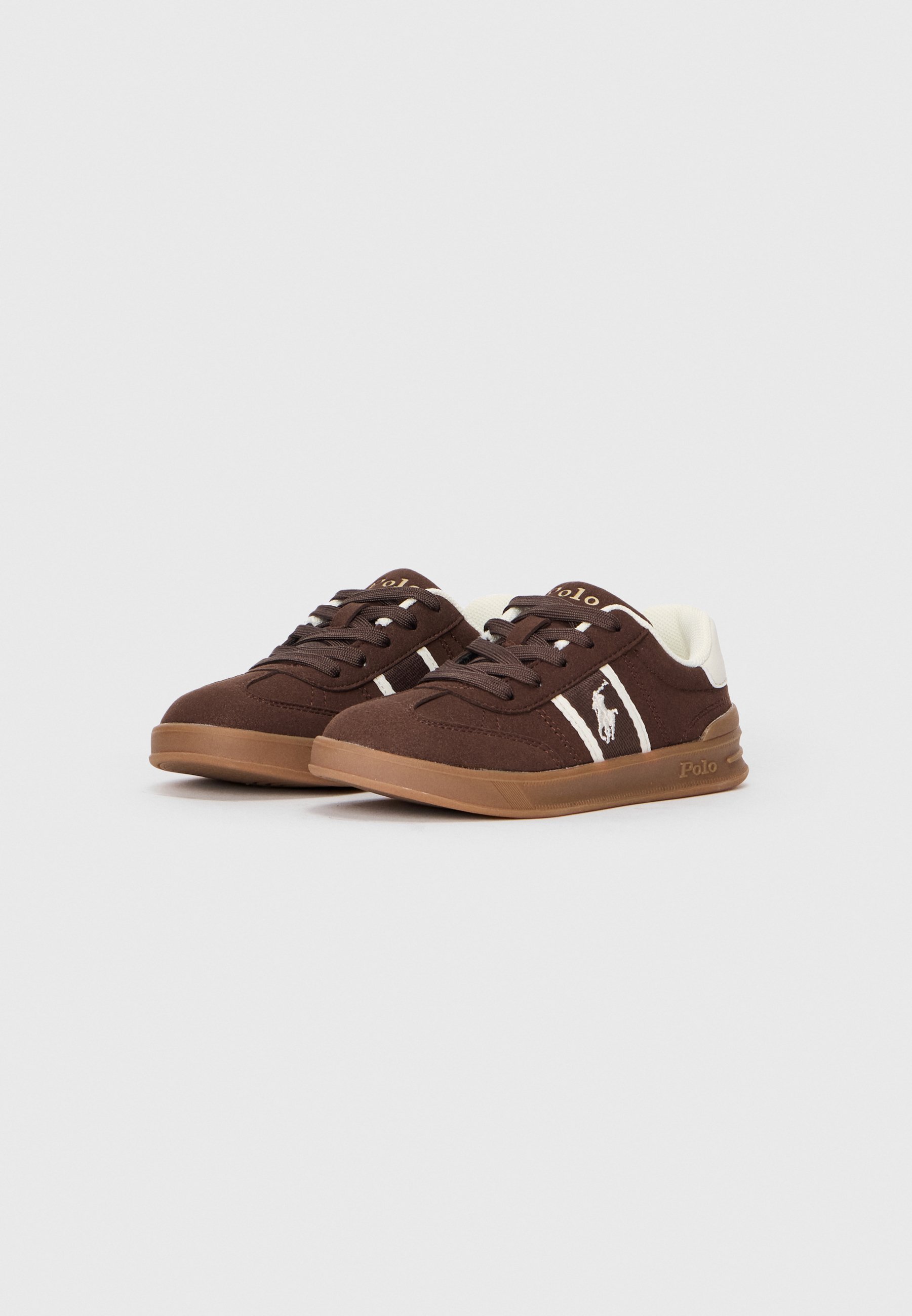 Baskets Polo Ralph Lauren HERITAGE COURT III UNISEXE - marron