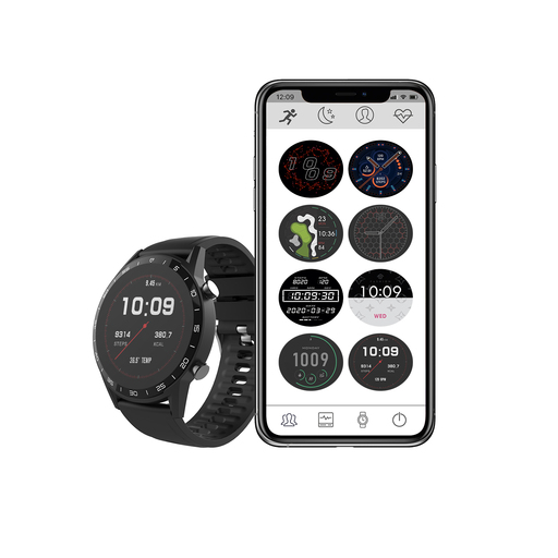 Reloj Bluetooth Unotec Round Series 6 fekete