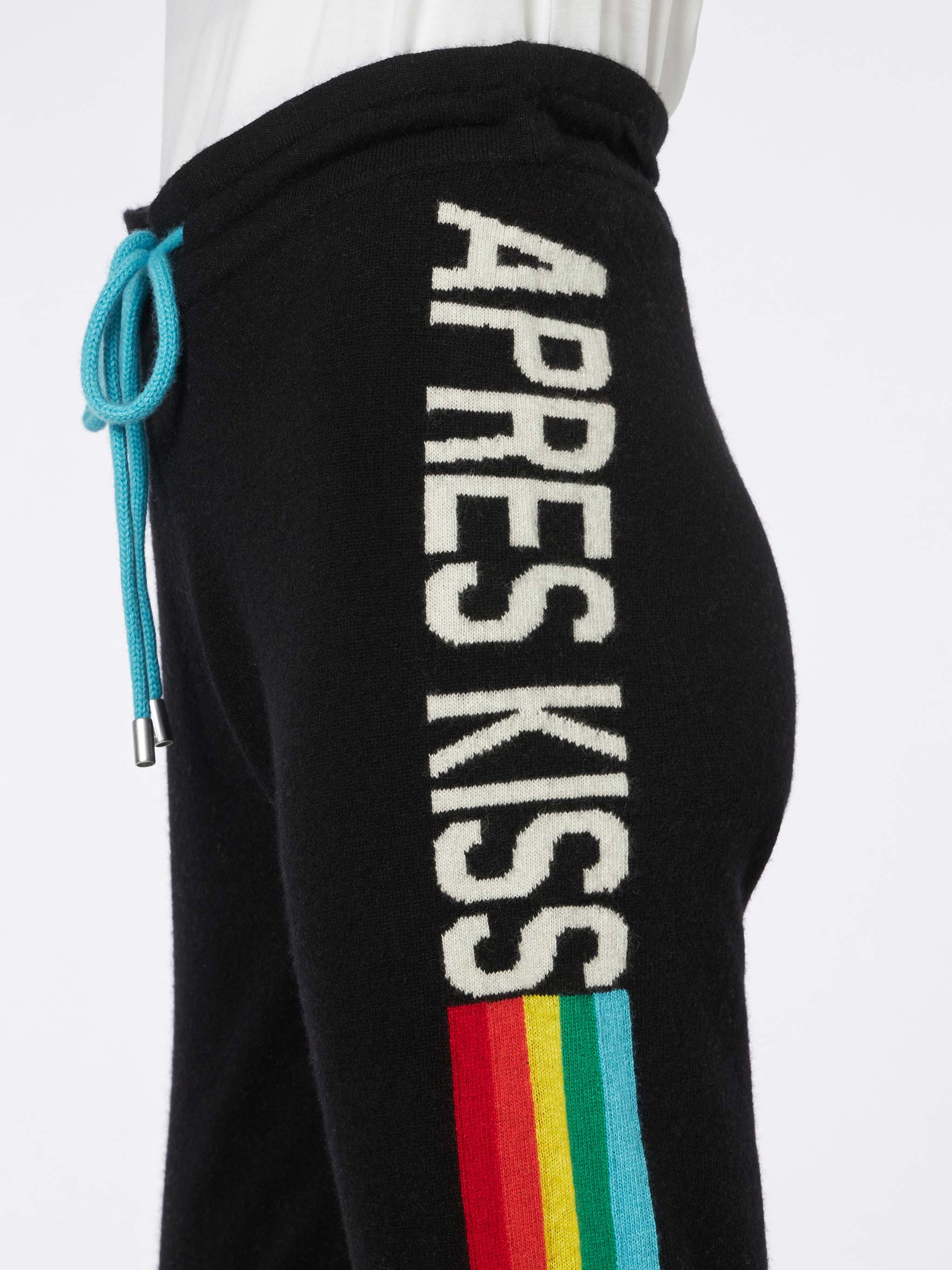 Pantalon de survêtement en maille avec empiècements arc-en-ciel