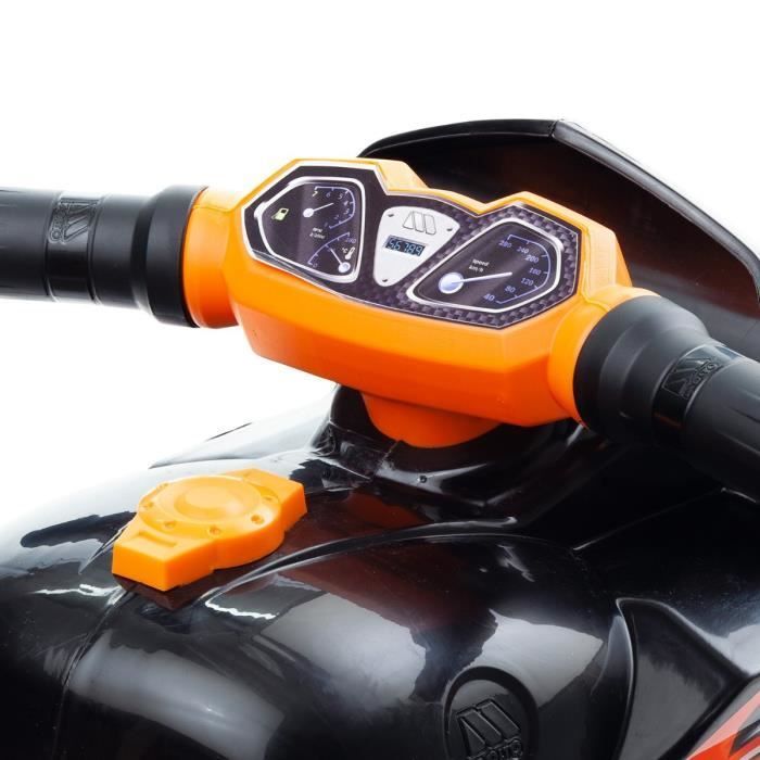 Moto à Pousser - MOLTO - MLT - Noir et Orange - Roues Tout-Terrain - Pour Enfants à Partir de 18 Mois