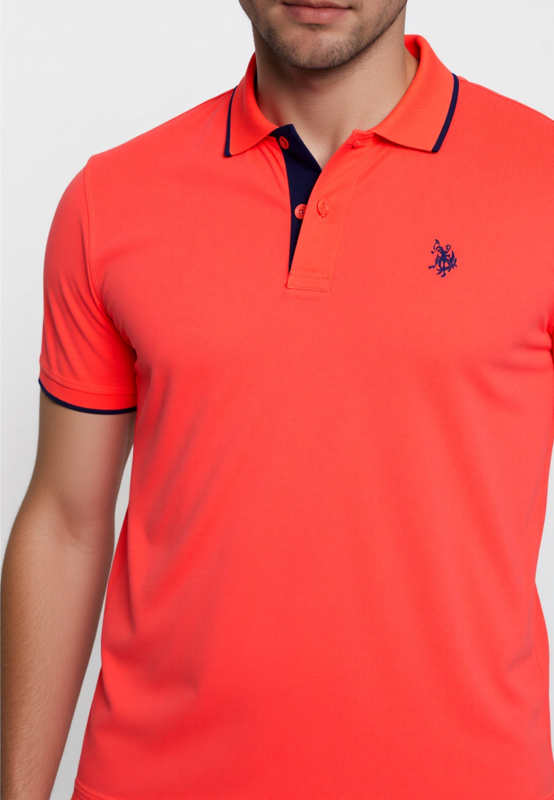 US Polo Assn. KRÓTKI RĘKAW FASHION - Koszulka polo - koralowa