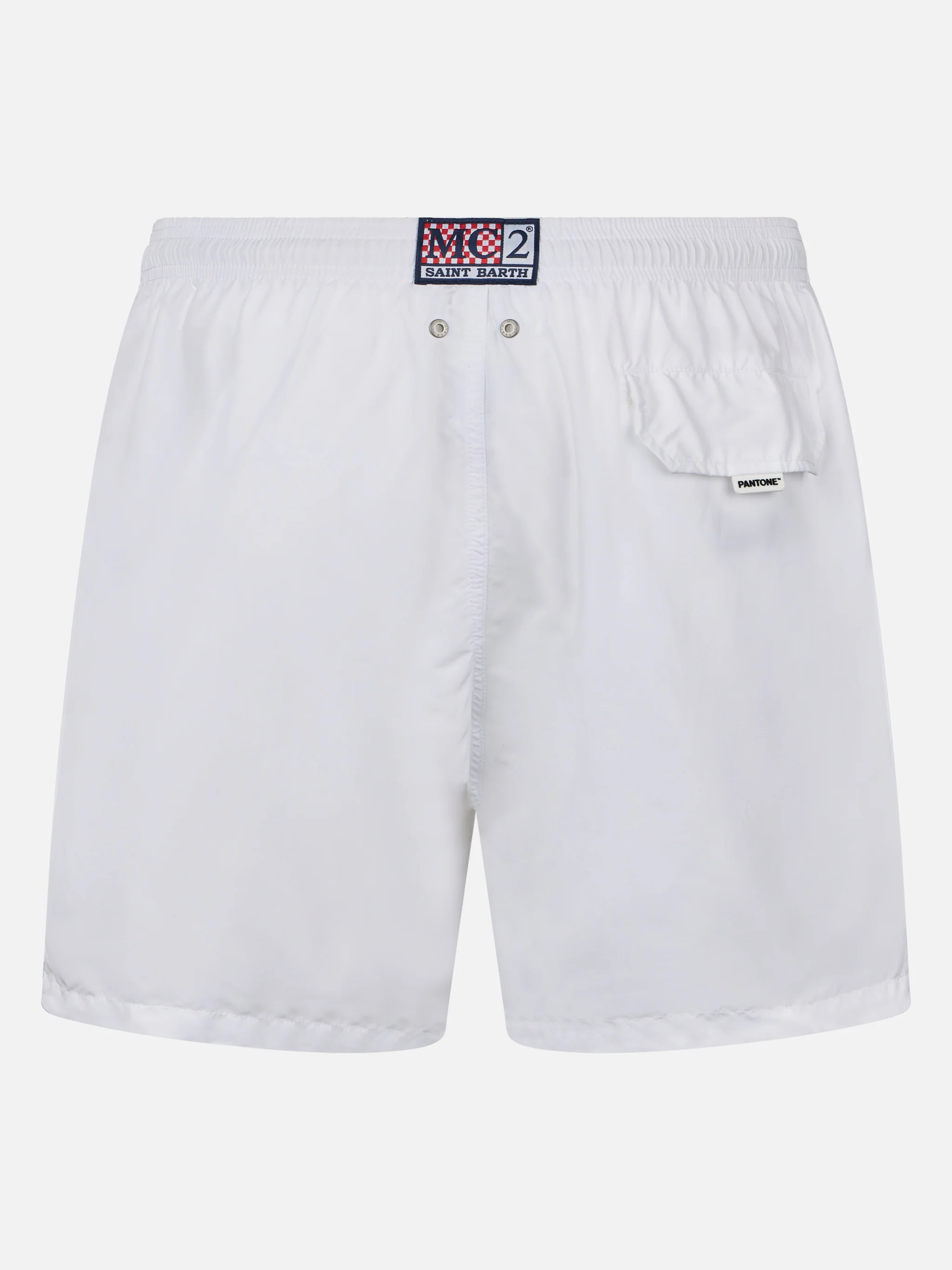 Costume da bagno da uomo in tessuto leggero bianco Lighting Pantone |