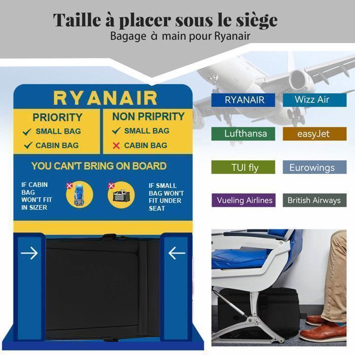 HAYAYU Sac à dos de voyage à cabine 40x20x25 cm, sac de voyage multifonctionnel pour affaires/voyages/travail quotidien/école