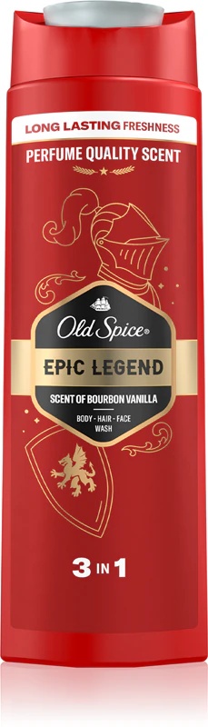 „Old Spice Epic Legend“ dušo želė veidui, kūnui ir plaukams vyrams
