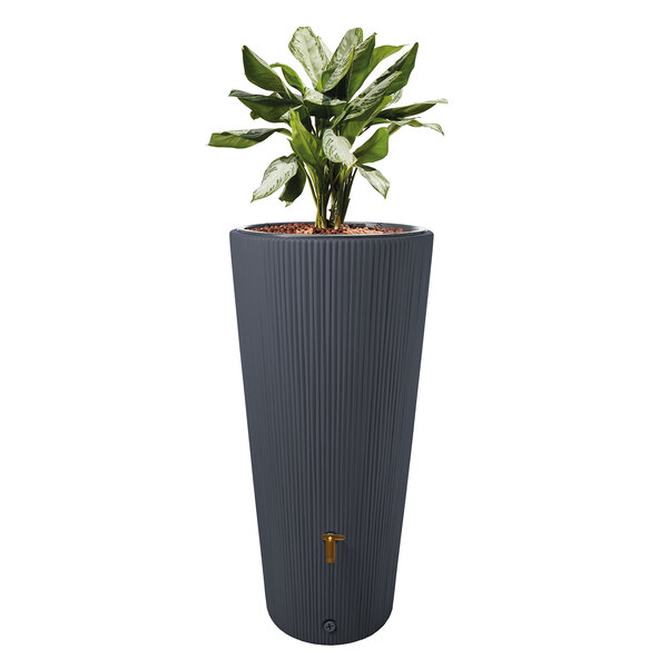 Vaso regenwatertank inclusief accessoires, 220 liter, grafietgrijs