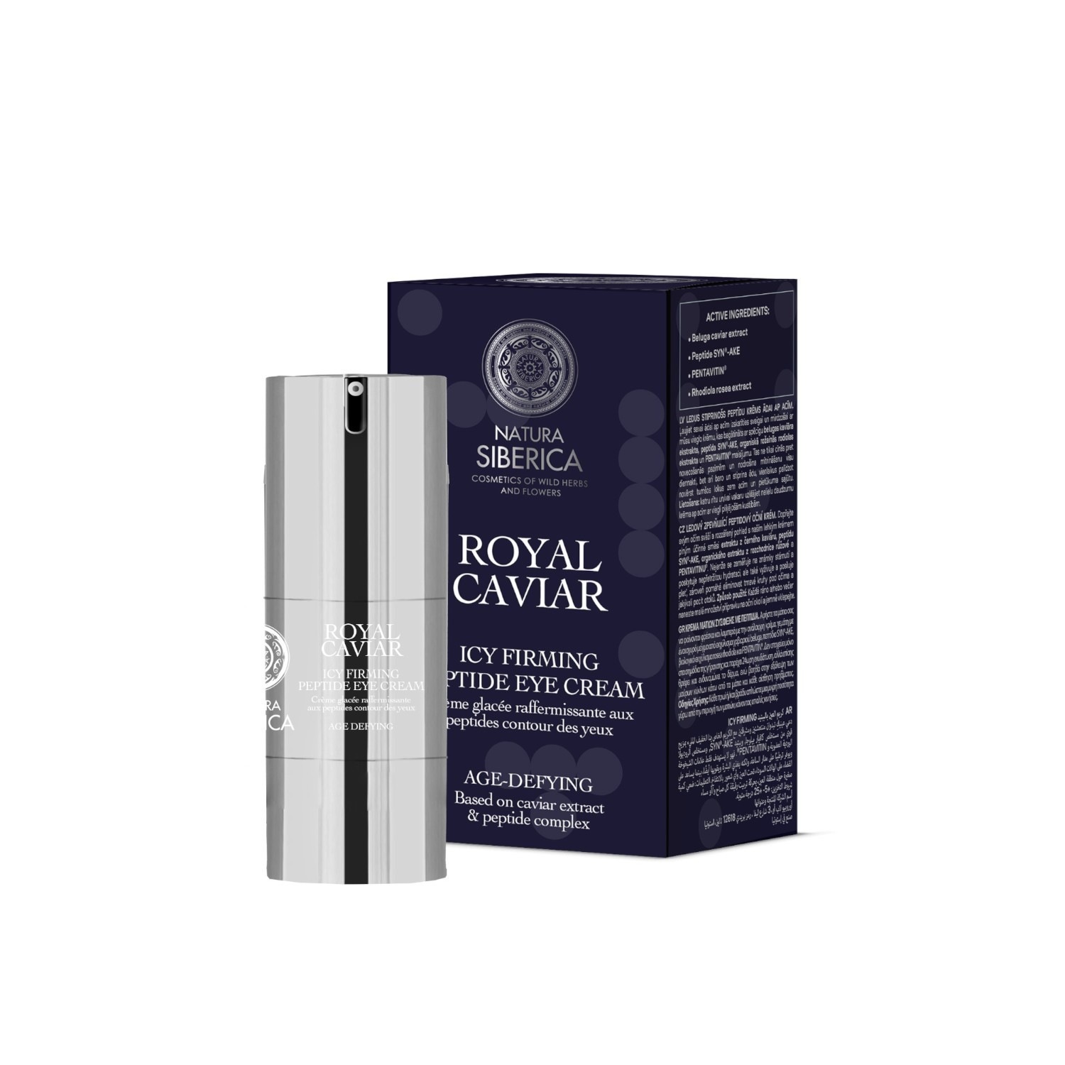 Natura Siberica Crème glacée raffermissante aux peptides contour des yeux