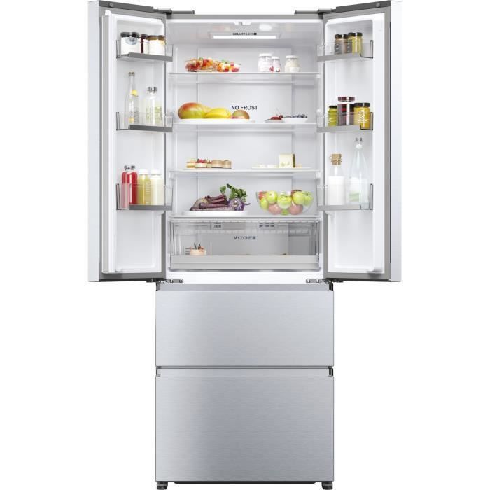 Réfrigérateur Multi-Portes - HAIER - HFR5719ENMG - 446L - No Frost - 4 Portes - Silver