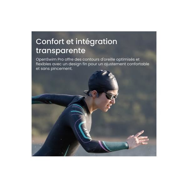 Auriculares SHOKZ OPENSWIM PRO - Conducción ósea - Bluetooth - IP68 - 9 horas de autonomía