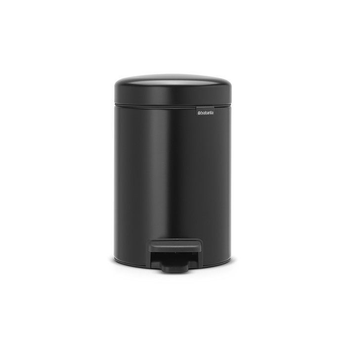 Pedal bin - BRABANTIA - NewIcon - 3L - Matte black - Odor-proof closure