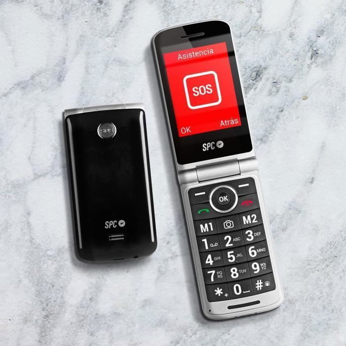 Flip phone - SPC - Prince 4G - 4G - SOS button - Large buttons - Black