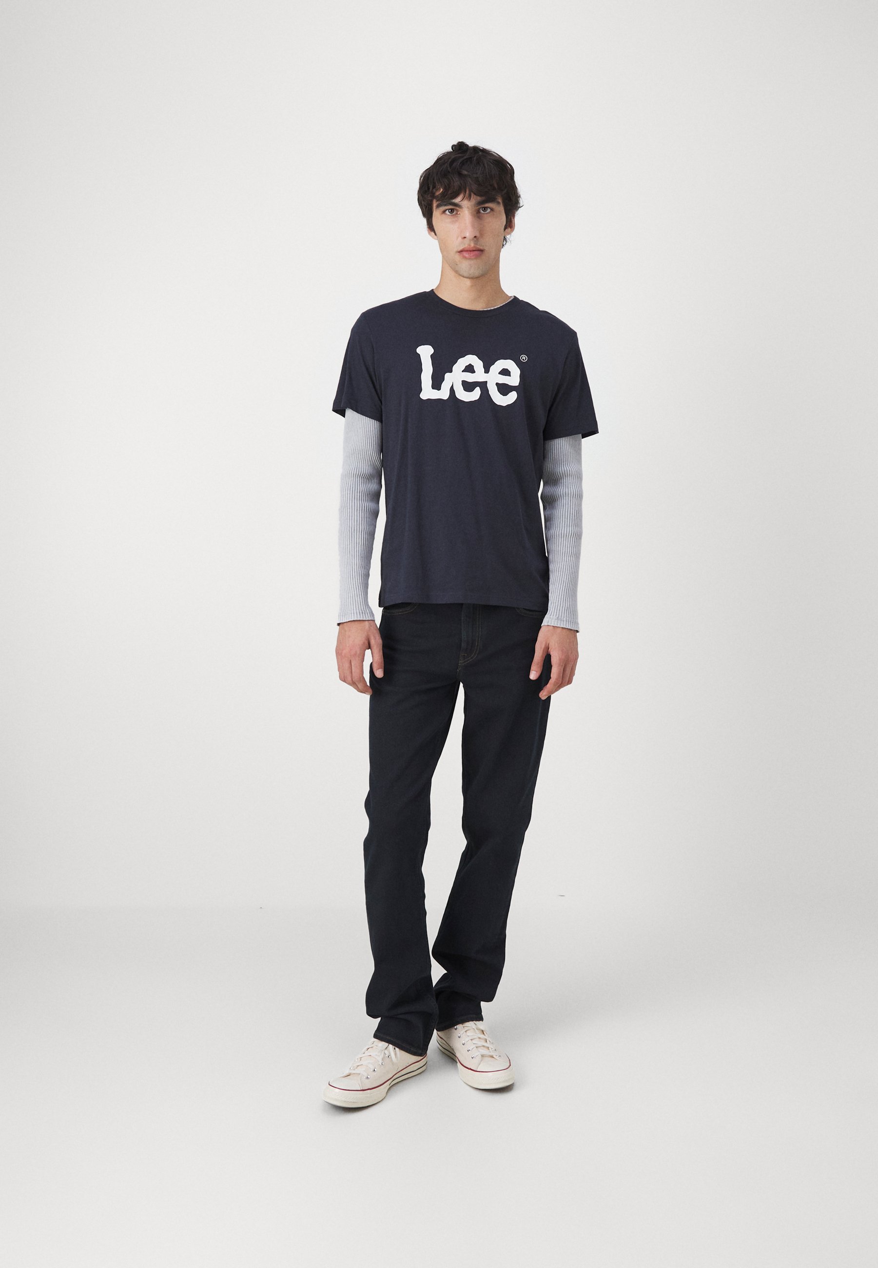 Lee BROOKLYN - Rechte jeans - blauwzwart