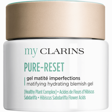 Clarins Pure-Reset Matifying Hydration Blemish Gel, mattapintainen kosteuttava kasvogeeli rasvaiselle iholle, 50 ml