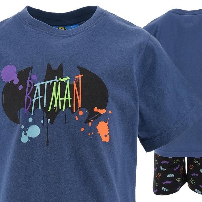 Conjunto de pijama corto de Batman para niño - BATMAN - EV2051 - Azul - Niño