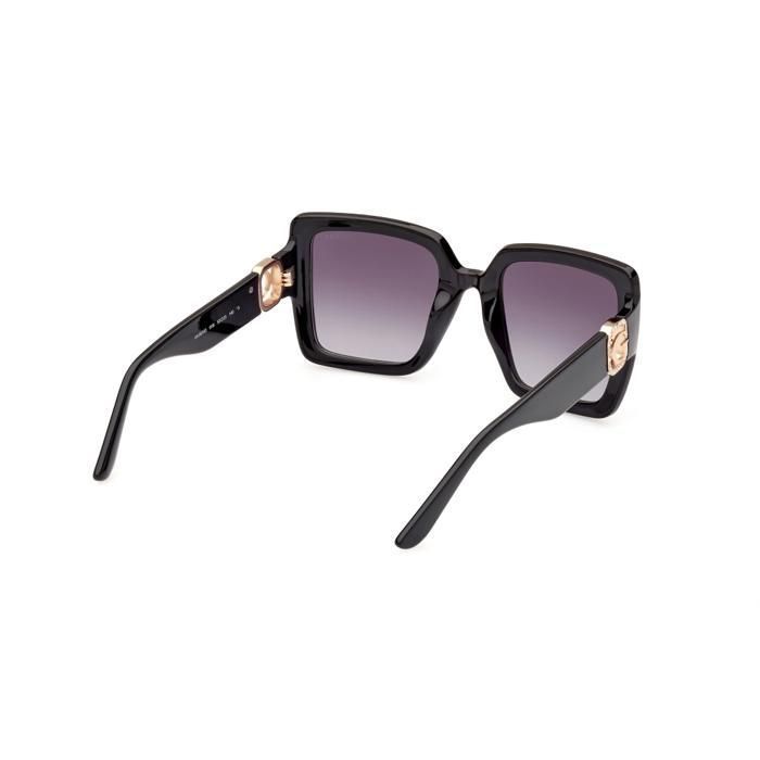 Gafas de sol cuadradas para mujer Guess 00103 – Color 01B Negro brillante con lentes degradadas ahumadas