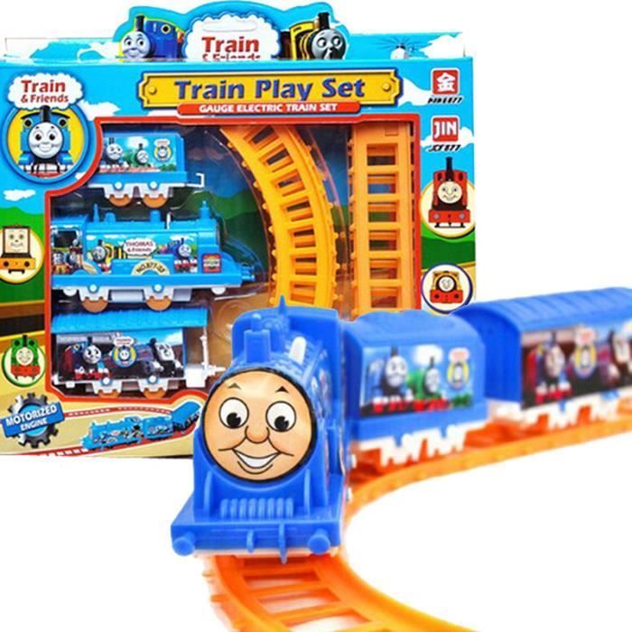 Set di trenini elettrici Thomas the Tank Engine, giocattoli educativi, regalo per bambini, assortimento di giocattoli di simulazione fai-da-te