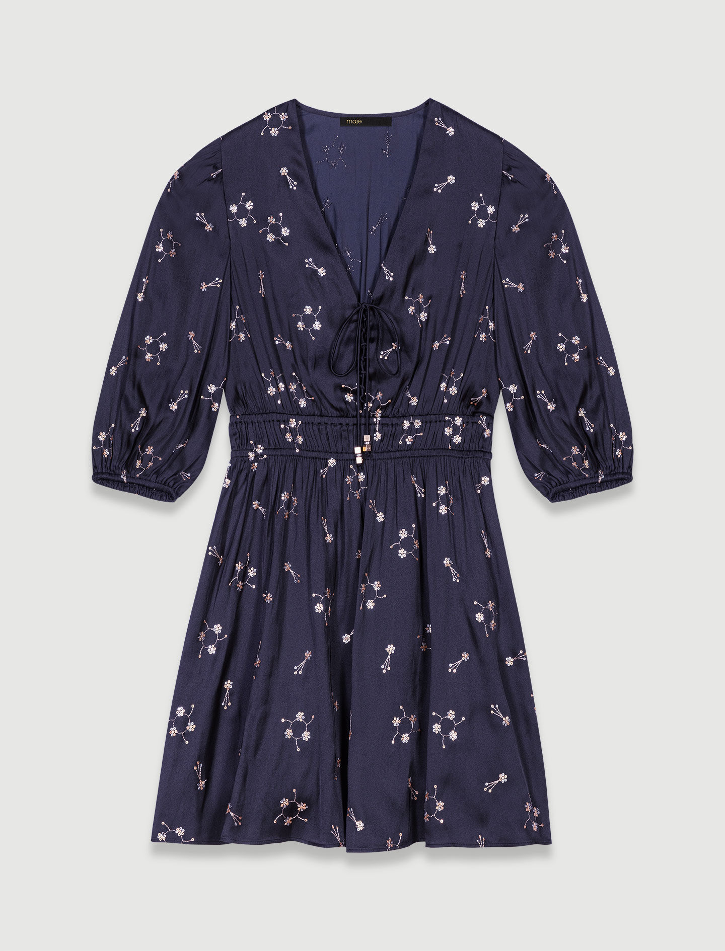 Rochie scurtă cu paiete - Negru