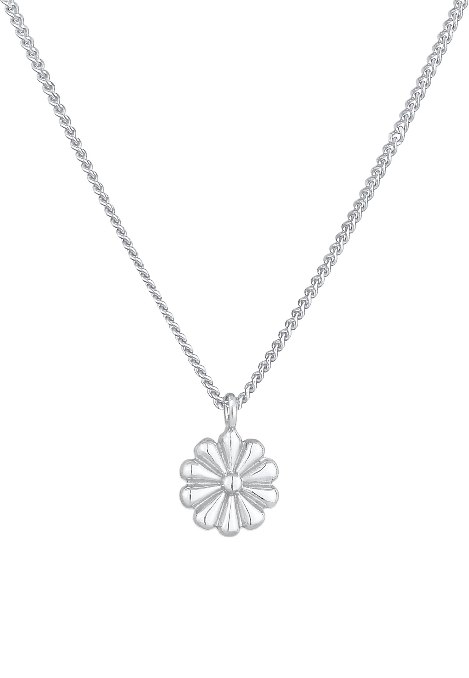 Elli Pendentif de fleurs pour dames Tendance florale Blogueur Filigrane en argent sterling 925 plaqué or