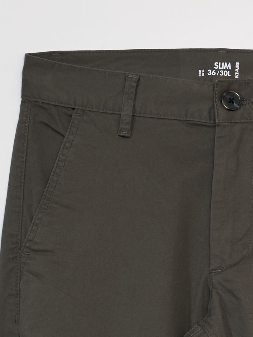 Calça Chino Slim Fit L30 - Cáqui