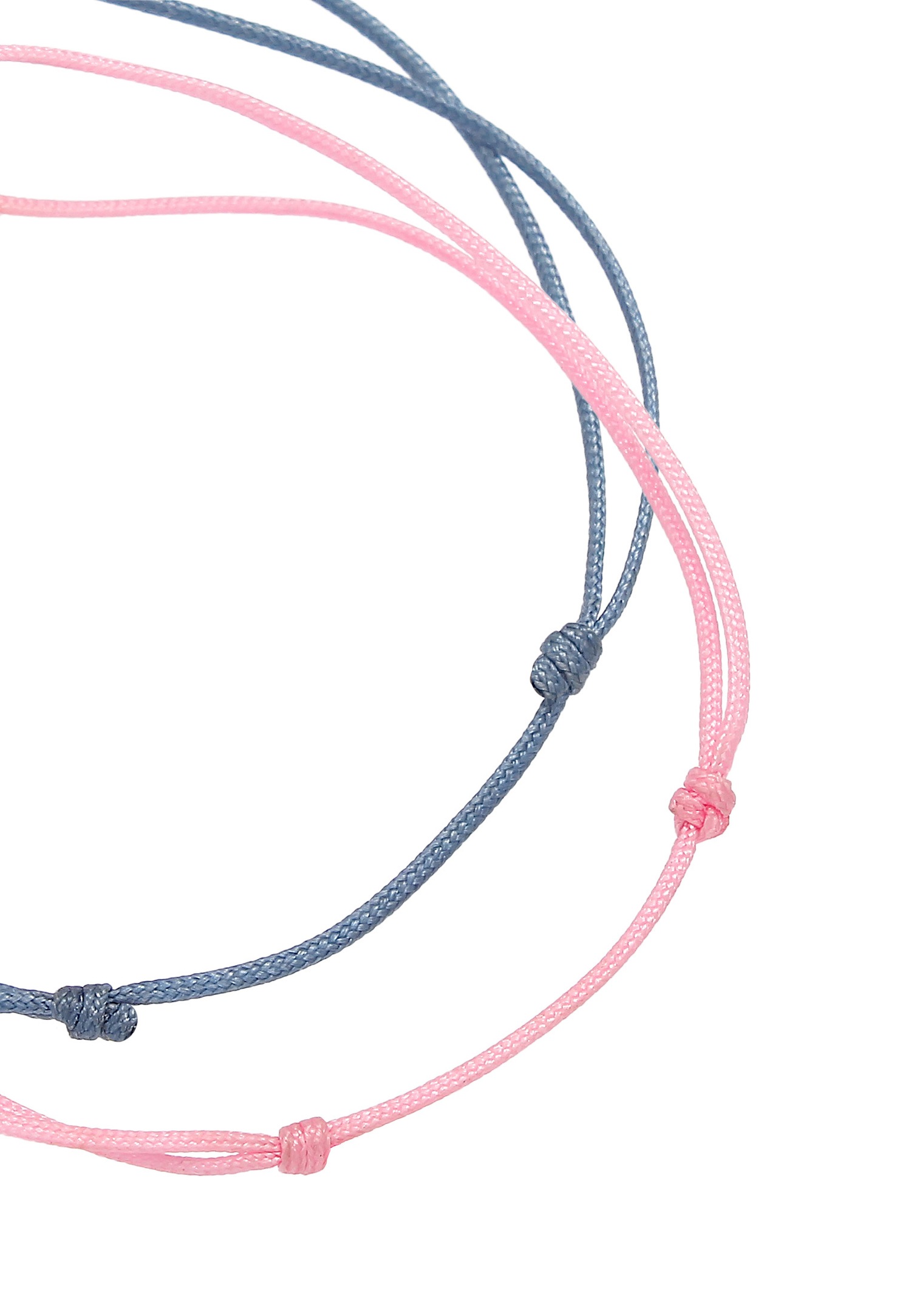 Elli Coeurs d'enfants en ruban de nylon, set de 2 en argent sterling 925