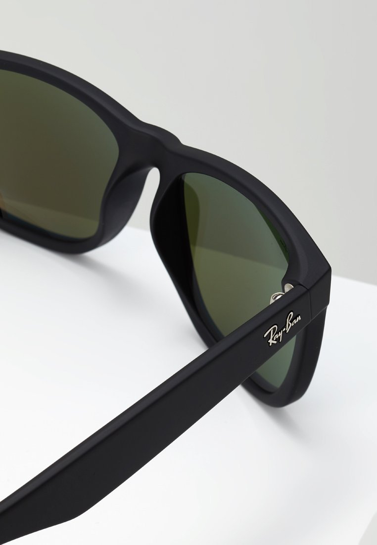 Ray-Ban JUSTIN - Occhiali da sole - nero/verde/blu specchiato