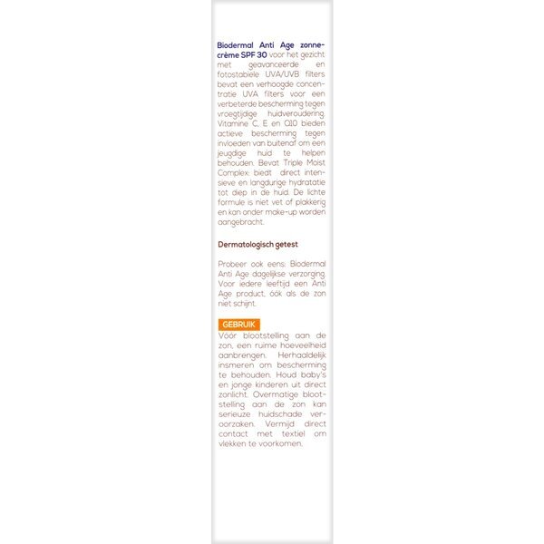 Biodermal Anti Age SPF30 krema za sunčanje za lice 40ml