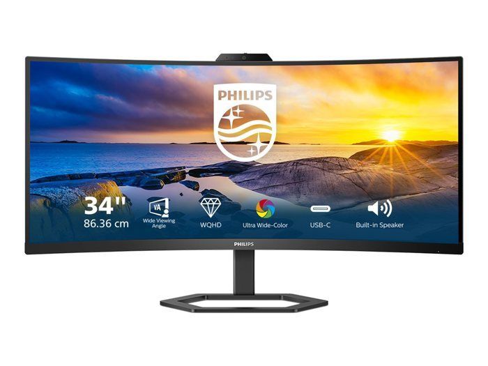 Écran - Philips - 34E1C5600HE/00 - 34 pouces - 3440 x 1440 px - Noir
