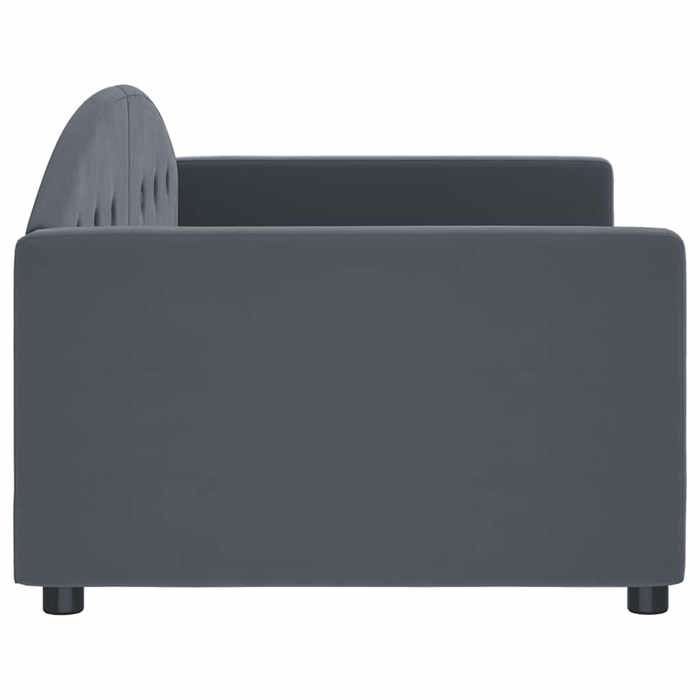 vidaXL Lit de repos gris foncé 90x190 cm velours 354150