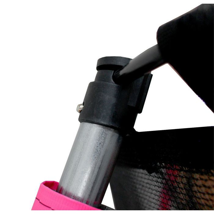 Cama elástica Aga SPORT EXCLUSIVE de 366 cm, color rosa + red de seguridad + escalera