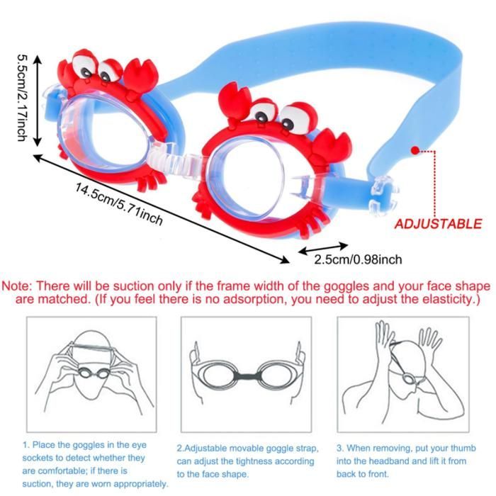 2-Piece Children's Swimming Goggles, Leak-Proof Children's Swimming Goggles, Anti-Fog Children's Swimming Goggles, Children's Swimming Goggles