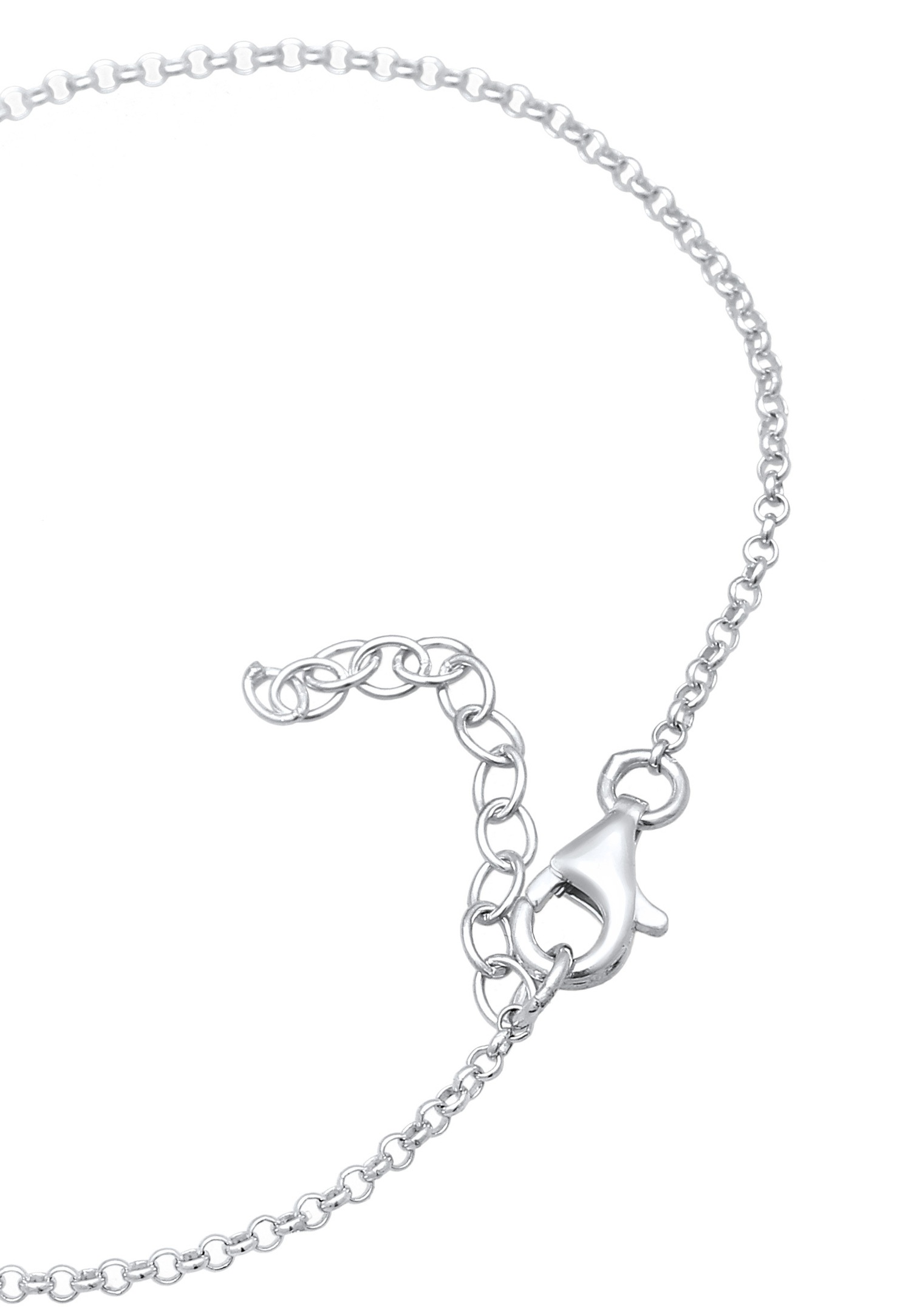 Elli Coeur Pendentif Bracelet Femme 925/1000 Argent