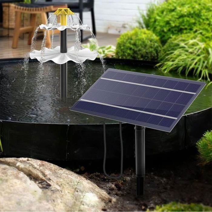 Fontaine Solaire Exterieure De Jardin Pompe Bassin Solaire Pompe Arrosage Solaire Bassin Exterieur Dco couleurs multiples YYV Label