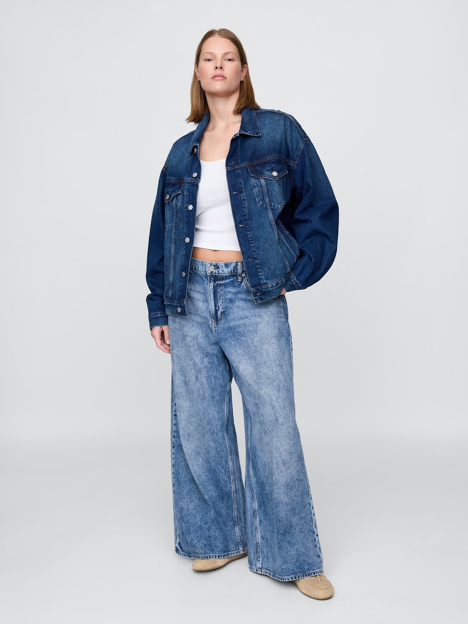 GAP SUPER BAGGY - Relaxte jeans - licht indigo 11