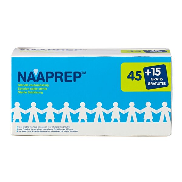 Naaprep Στείρο Αλατούχο Διάλυμα<br>Ιατρική συσκευή - 60 x 5ml