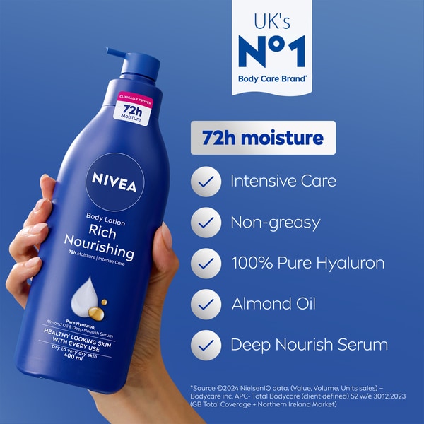 NIVEA Rich Výživné tělové mléko pro suchou pokožku 400ml